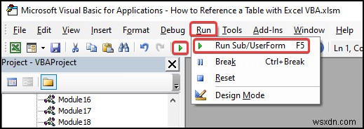 Cách sử dụng tham chiếu bảng với Excel VBA (20 ví dụ)