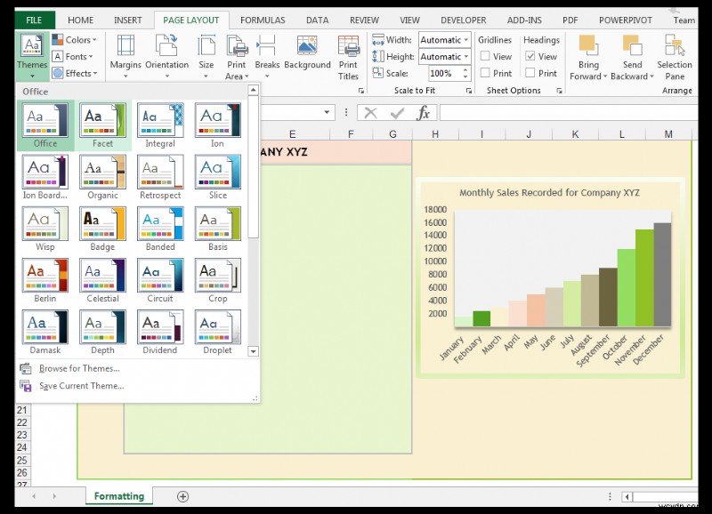 Cách sửa đổi màu chủ đề, phông chữ &hiệu ứng &tạo chủ đề Excel tùy chỉnh