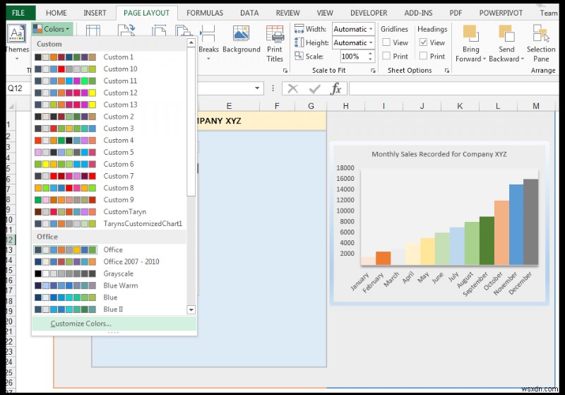 Cách sửa đổi màu chủ đề, phông chữ &hiệu ứng &tạo chủ đề Excel tùy chỉnh