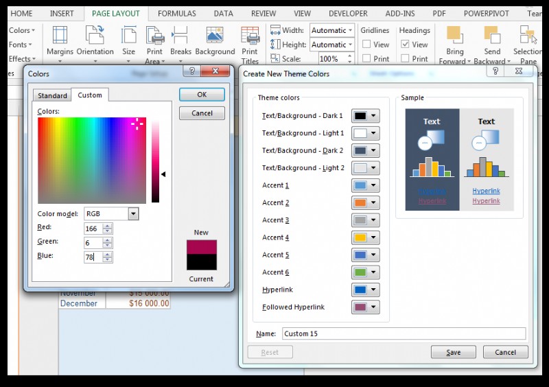 Cách sửa đổi màu chủ đề, phông chữ &hiệu ứng &tạo chủ đề Excel tùy chỉnh