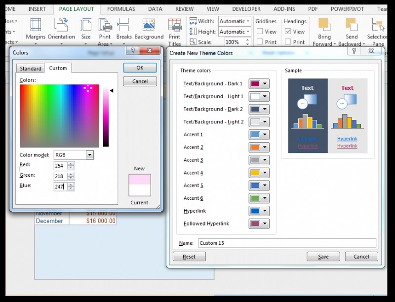 Cách sửa đổi màu chủ đề, phông chữ &hiệu ứng &tạo chủ đề Excel tùy chỉnh