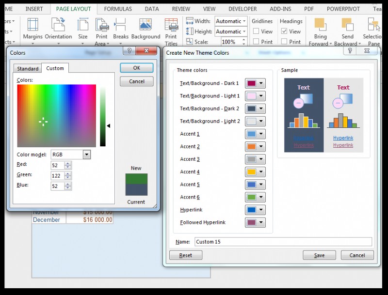 Cách sửa đổi màu chủ đề, phông chữ &hiệu ứng &tạo chủ đề Excel tùy chỉnh