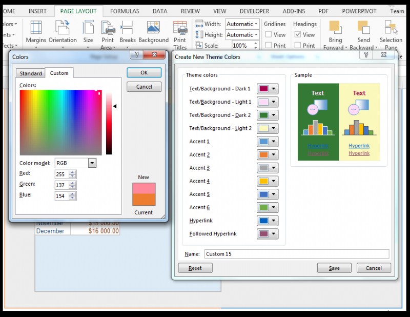 Cách sửa đổi màu chủ đề, phông chữ &hiệu ứng &tạo chủ đề Excel tùy chỉnh