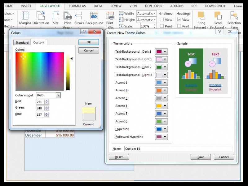 Cách sửa đổi màu chủ đề, phông chữ &hiệu ứng &tạo chủ đề Excel tùy chỉnh