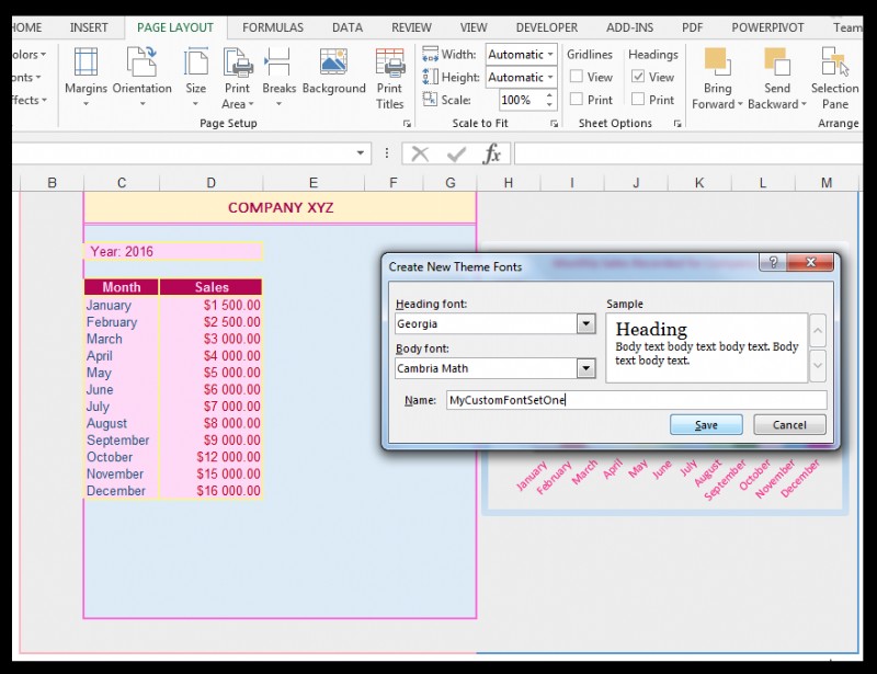 Cách sửa đổi màu chủ đề, phông chữ &hiệu ứng &tạo chủ đề Excel tùy chỉnh