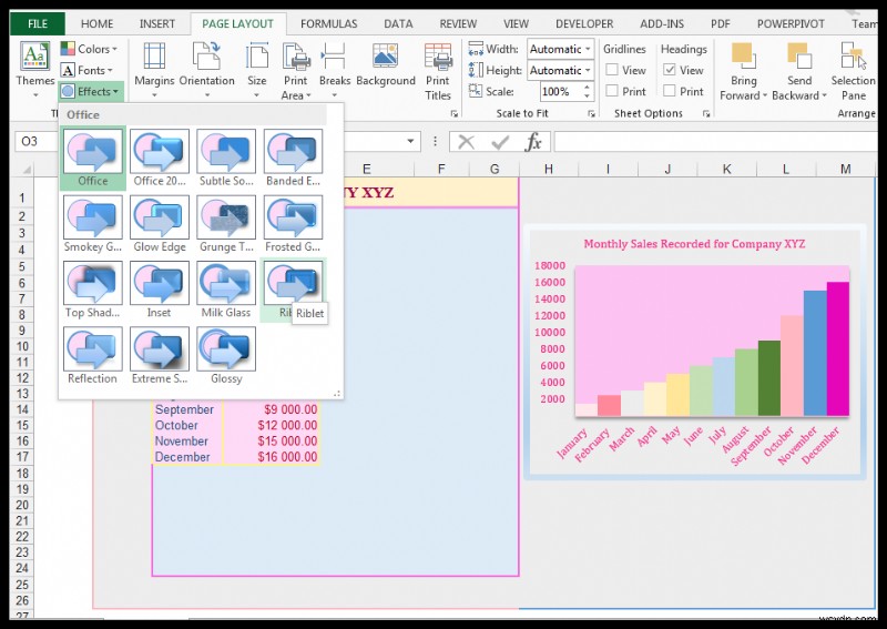 Cách sửa đổi màu chủ đề, phông chữ &hiệu ứng &tạo chủ đề Excel tùy chỉnh