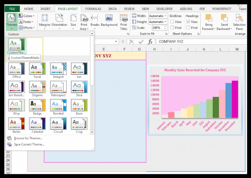 Cách sửa đổi màu chủ đề, phông chữ &hiệu ứng &tạo chủ đề Excel tùy chỉnh