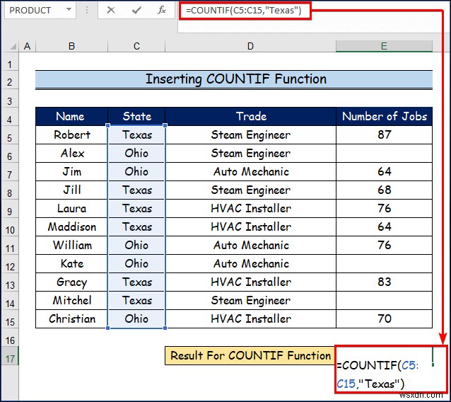 Cách sử dụng các loại hàm COUNT khác nhau trong Excel (5 cách) 