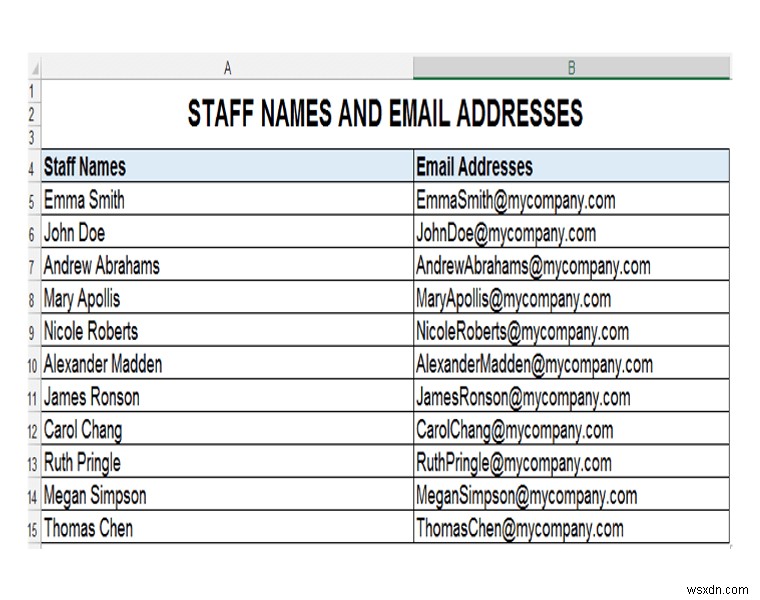 Tạo địa chỉ email từ một cột duy nhất với Flash Fill, công thức văn bản và đề xuất công thức văn bản của người bình luận 