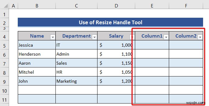 Cách Chèn hoặc Xóa Hàng và Cột từ Bảng Excel