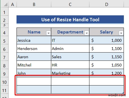 Cách Chèn hoặc Xóa Hàng và Cột từ Bảng Excel