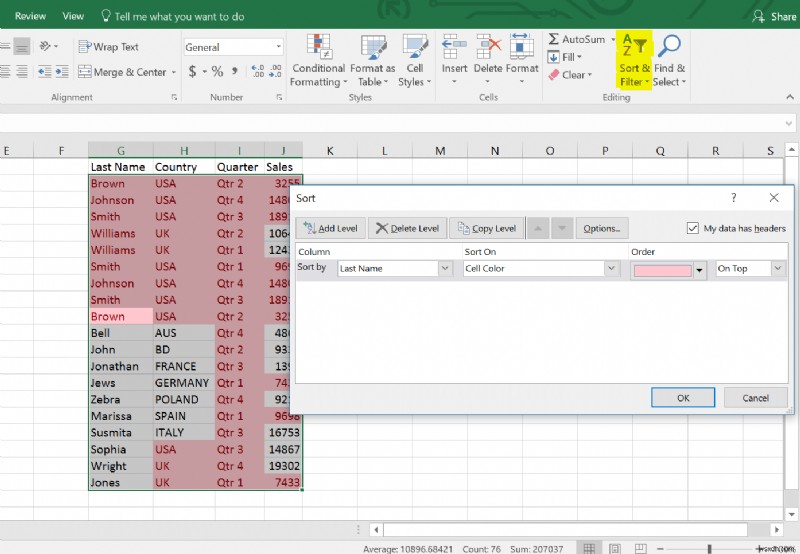 Cách loại bỏ các hàng trùng lặp trong bảng Excel