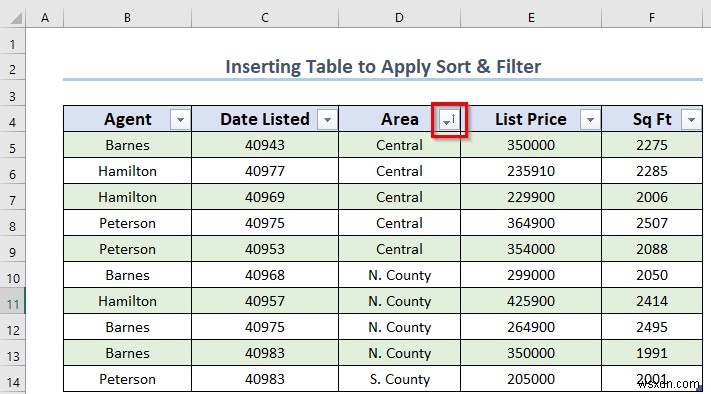 Cách sử dụng sắp xếp và lọc với bảng Excel (4 cách phù hợp)