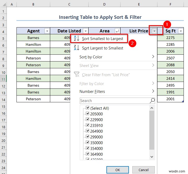 Cách sử dụng sắp xếp và lọc với bảng Excel (4 cách phù hợp)