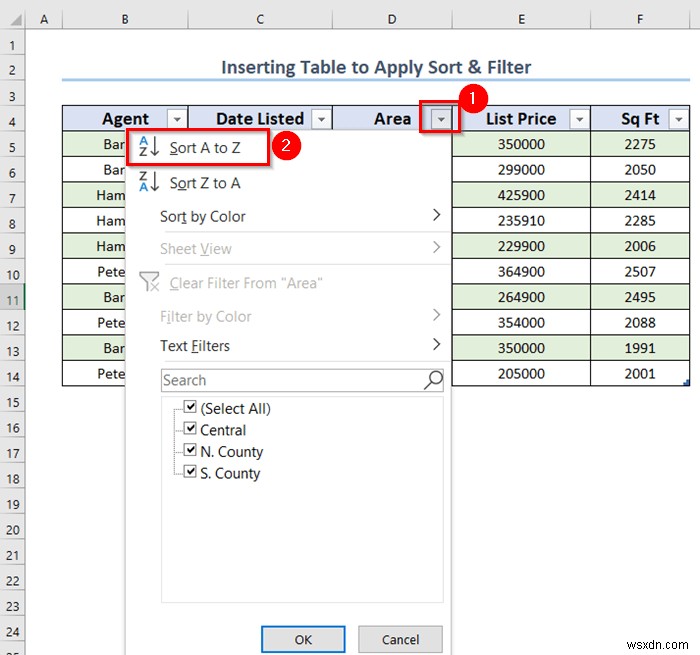 Cách sử dụng sắp xếp và lọc với bảng Excel (4 cách phù hợp)