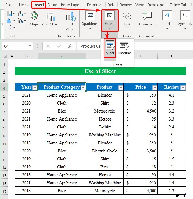 Cách sử dụng Slicer để lọc dữ liệu trong Excel (2 phương pháp dễ dàng)