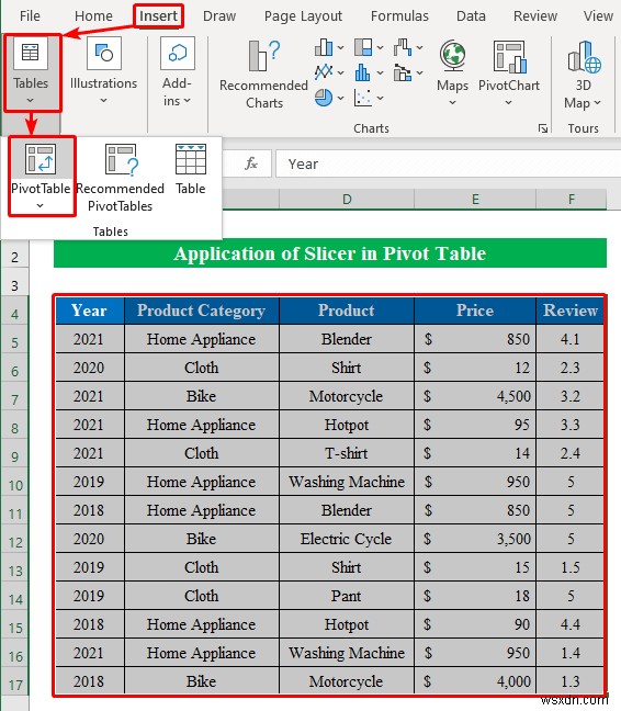 Cách sử dụng Slicer để lọc dữ liệu trong Excel (2 phương pháp dễ dàng)