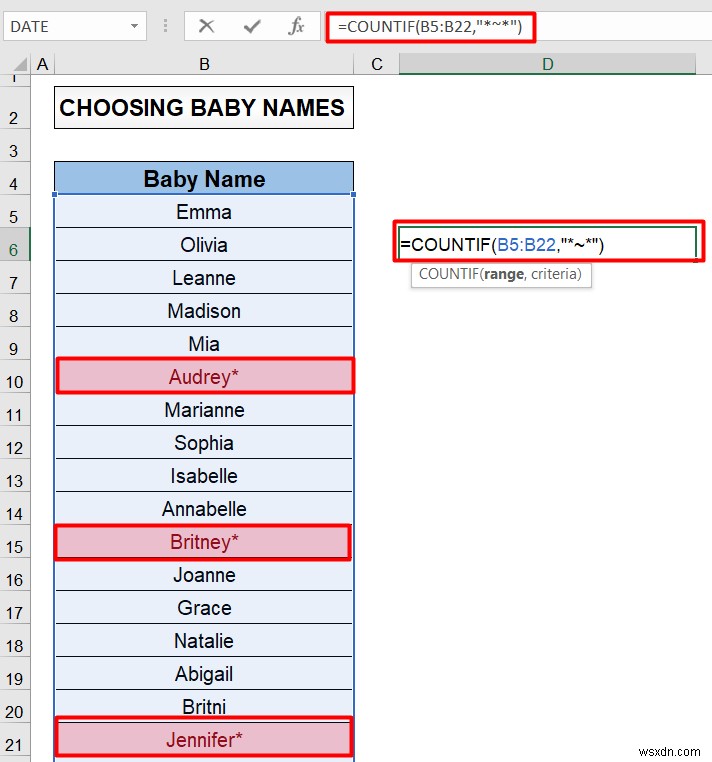 Cách sử dụng ký tự đại diện trong Excel (4 phương pháp dễ dàng)