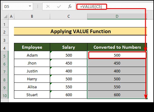 Cách chuyển văn bản thành số trong Excel (8 cách dễ dàng)