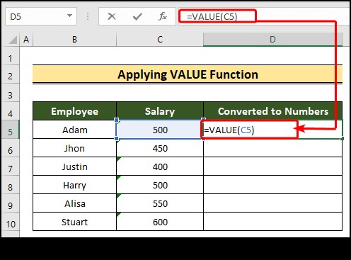 Cách chuyển văn bản thành số trong Excel (8 cách dễ dàng)