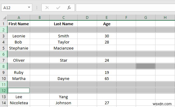 Cách xóa hàng trống trong Excel (6 cách)