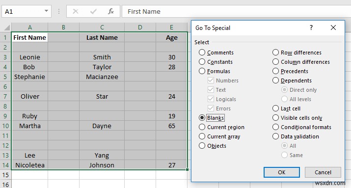 Cách xóa hàng trống trong Excel (6 cách)