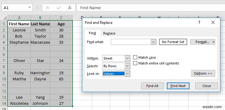 Cách xóa hàng trống trong Excel (6 cách)