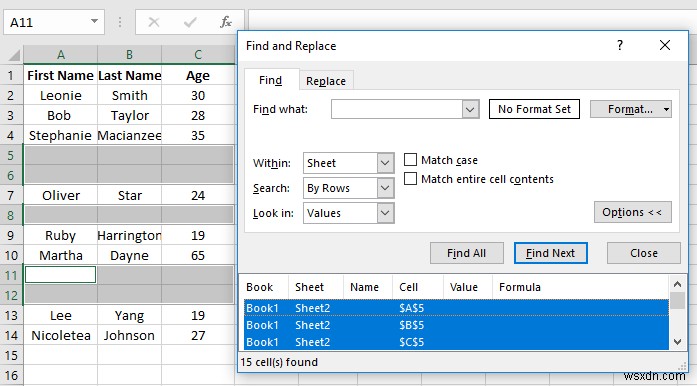 Cách xóa hàng trống trong Excel (6 cách)