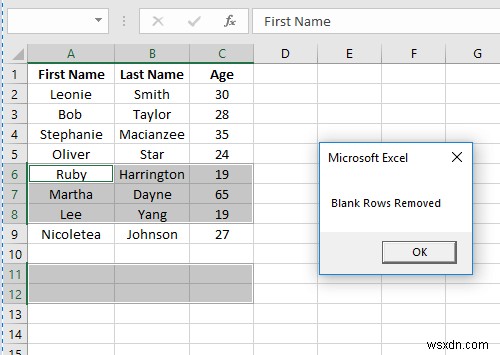 Cách xóa hàng trống trong Excel (6 cách)