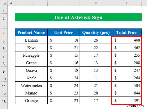 Cách nhân trong Excel (8 phương pháp đơn giản)