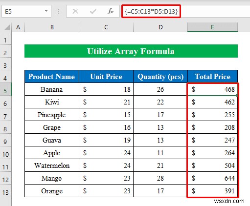 Cách nhân trong Excel (8 phương pháp đơn giản)