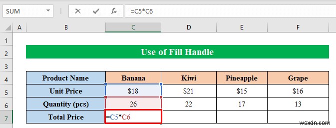 Cách nhân trong Excel (8 phương pháp đơn giản)