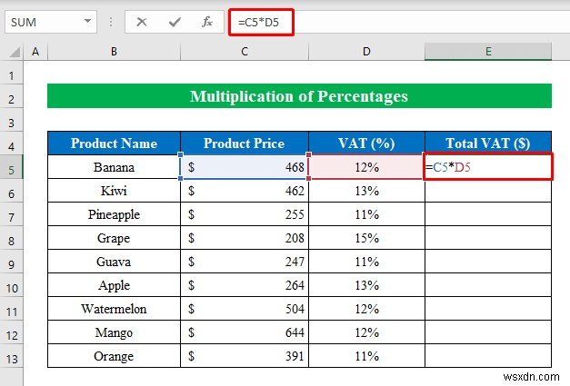 Cách nhân trong Excel (8 phương pháp đơn giản)