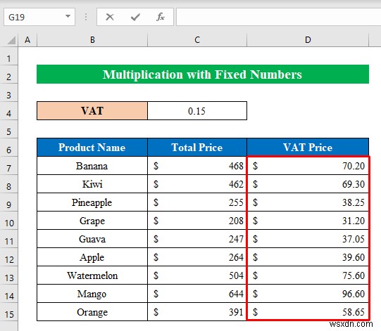 Cách nhân trong Excel (8 phương pháp đơn giản)