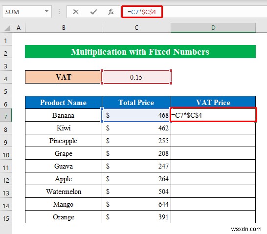 Cách nhân trong Excel (8 phương pháp đơn giản)