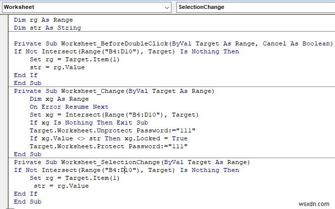 Cách khóa và mở khóa ô trong Excel bằng VBA