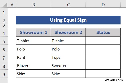 Cách so sánh hai cột hoặc danh sách trong Excel (4 cách phù hợp)