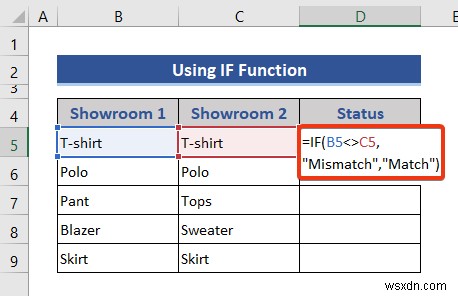 Cách so sánh hai cột hoặc danh sách trong Excel (4 cách phù hợp)