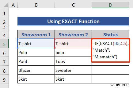 Cách so sánh hai cột hoặc danh sách trong Excel (4 cách phù hợp)