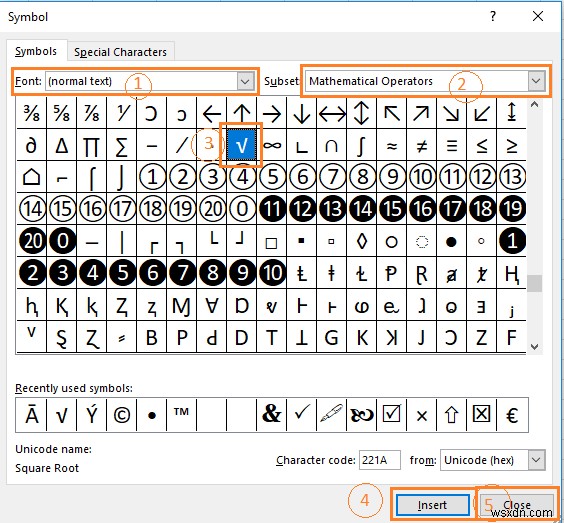 Cách chèn ký hiệu căn bậc hai trong Excel (8 cách dễ dàng)