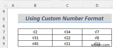 Cách chèn ký hiệu căn bậc hai trong Excel (8 cách dễ dàng)