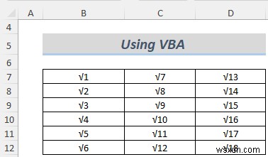 Cách chèn ký hiệu căn bậc hai trong Excel (8 cách dễ dàng)