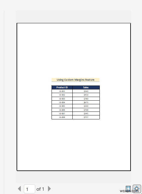 Thực hiện lệnh để căn giữa các trang tính đã chọn trong Excel