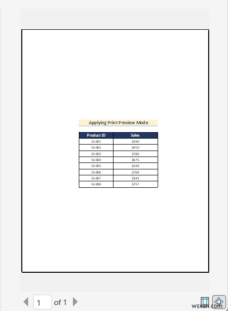 Thực hiện lệnh để căn giữa các trang tính đã chọn trong Excel