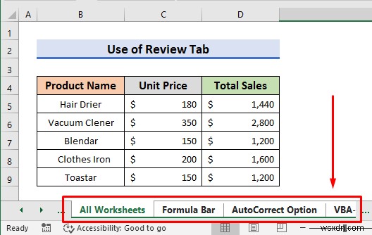 Cách thực hiện kiểm tra chính tả trên trang tính hoạt động trong Excel