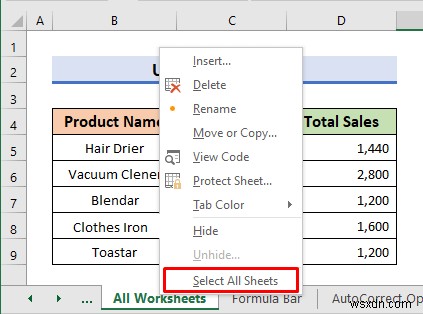 Cách thực hiện kiểm tra chính tả trên trang tính hoạt động trong Excel