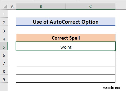 Cách thực hiện kiểm tra chính tả trên trang tính hoạt động trong Excel