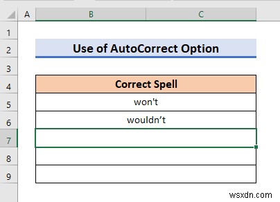 Cách thực hiện kiểm tra chính tả trên trang tính hoạt động trong Excel
