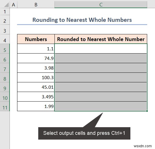 Cách làm tròn số trong Excel mà không cần công thức (3 cách nhanh)