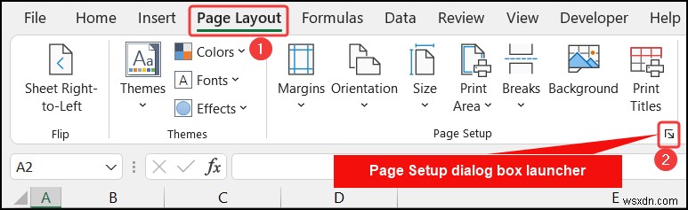Cách thay đổi hướng của trang tính thành khổ ngang trong Excel